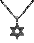 All Black Stainless Steel Star of David Necklace
