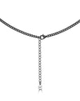 All Black Stainless Steel Star of David Necklace, extender with Shop Israel star tag