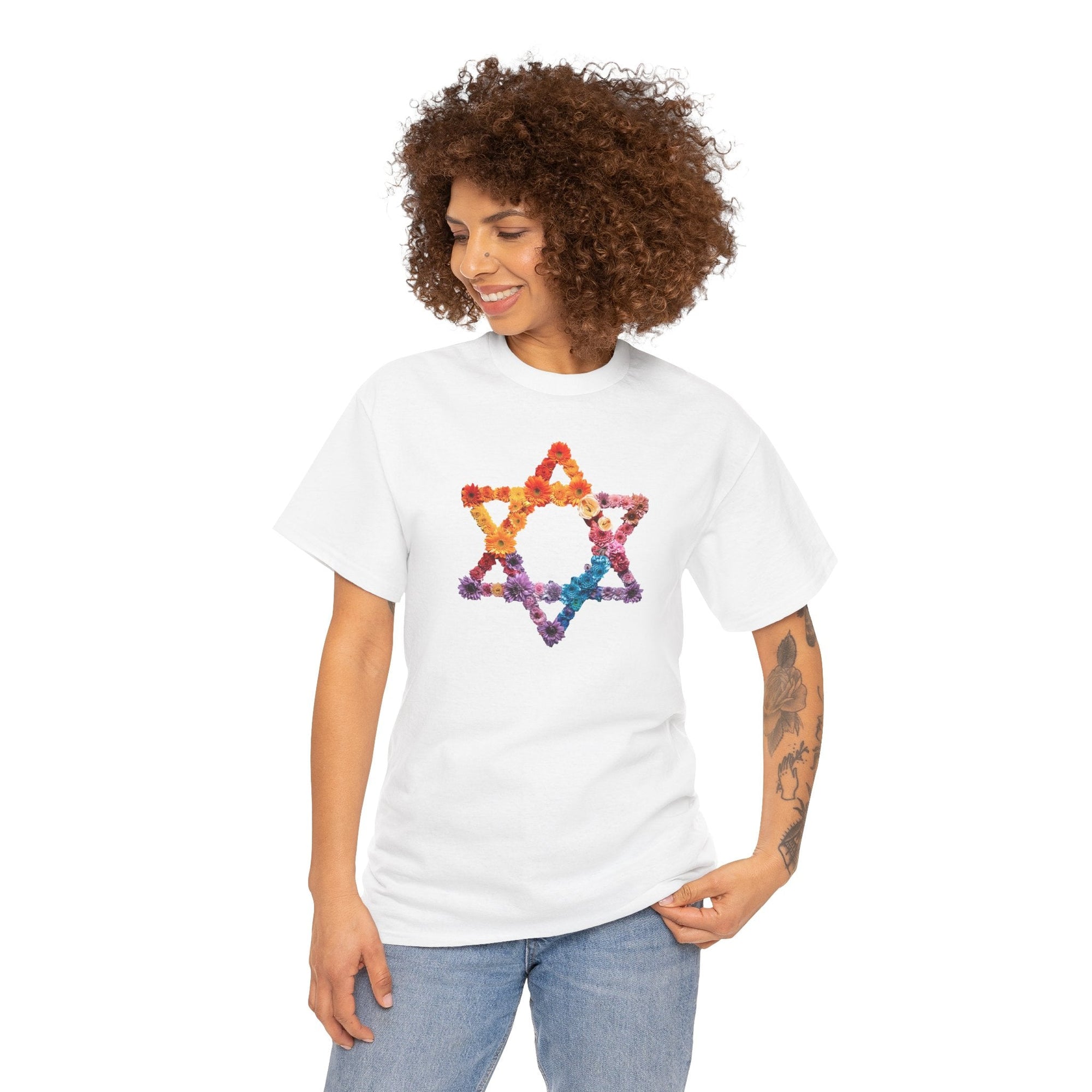 Blooming Star of David T-Shirt - Shop Israel