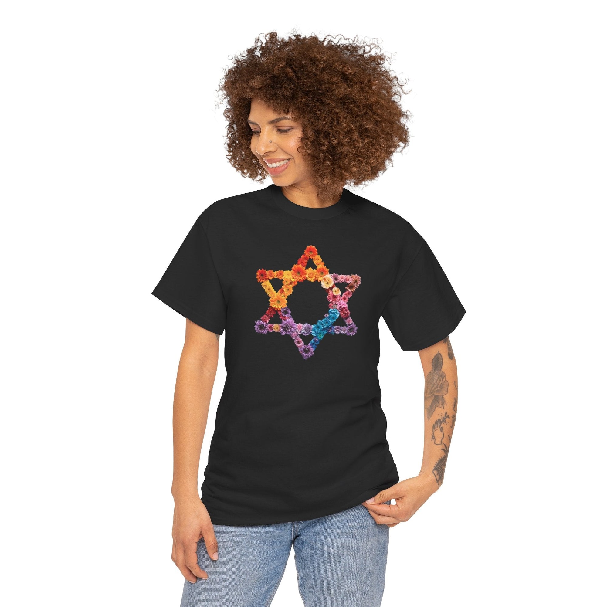 Blooming Star of David T-Shirt - Shop Israel