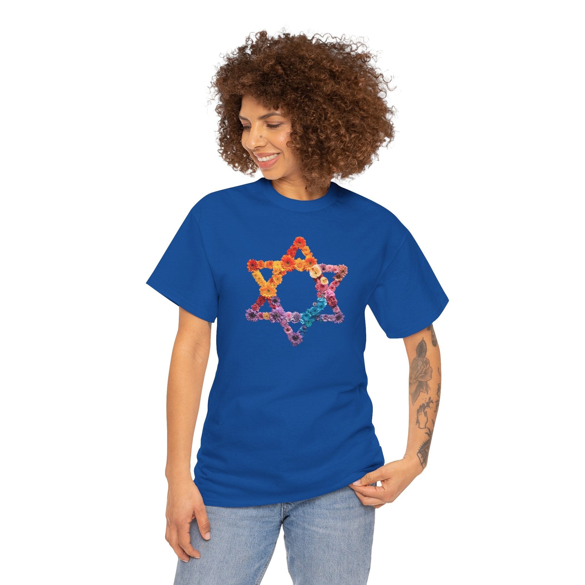Blooming Star of David T-Shirt - Shop Israel