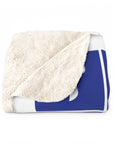 Blue & White Hebrew Alphabet Sherpa Blanket - Shop Israel