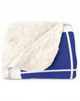 Blue & White Hebrew Alphabet Sherpa Blanket - Shop Israel