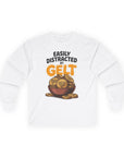 Distracted By Gelt Long Sleeve T-Shirt - Shop Israel