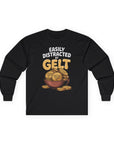 Distracted By Gelt Long Sleeve T-Shirt - Shop Israel
