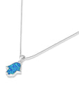 Elegant Opal Hamsa Necklace - Shop Israel