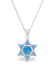 Elegant Opal Star of David Necklace - Shop Israel