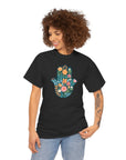 Flower Hamsa T-Shirt - Shop Israel