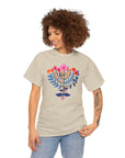 Flower Menorah T-Shirt - Shop Israel