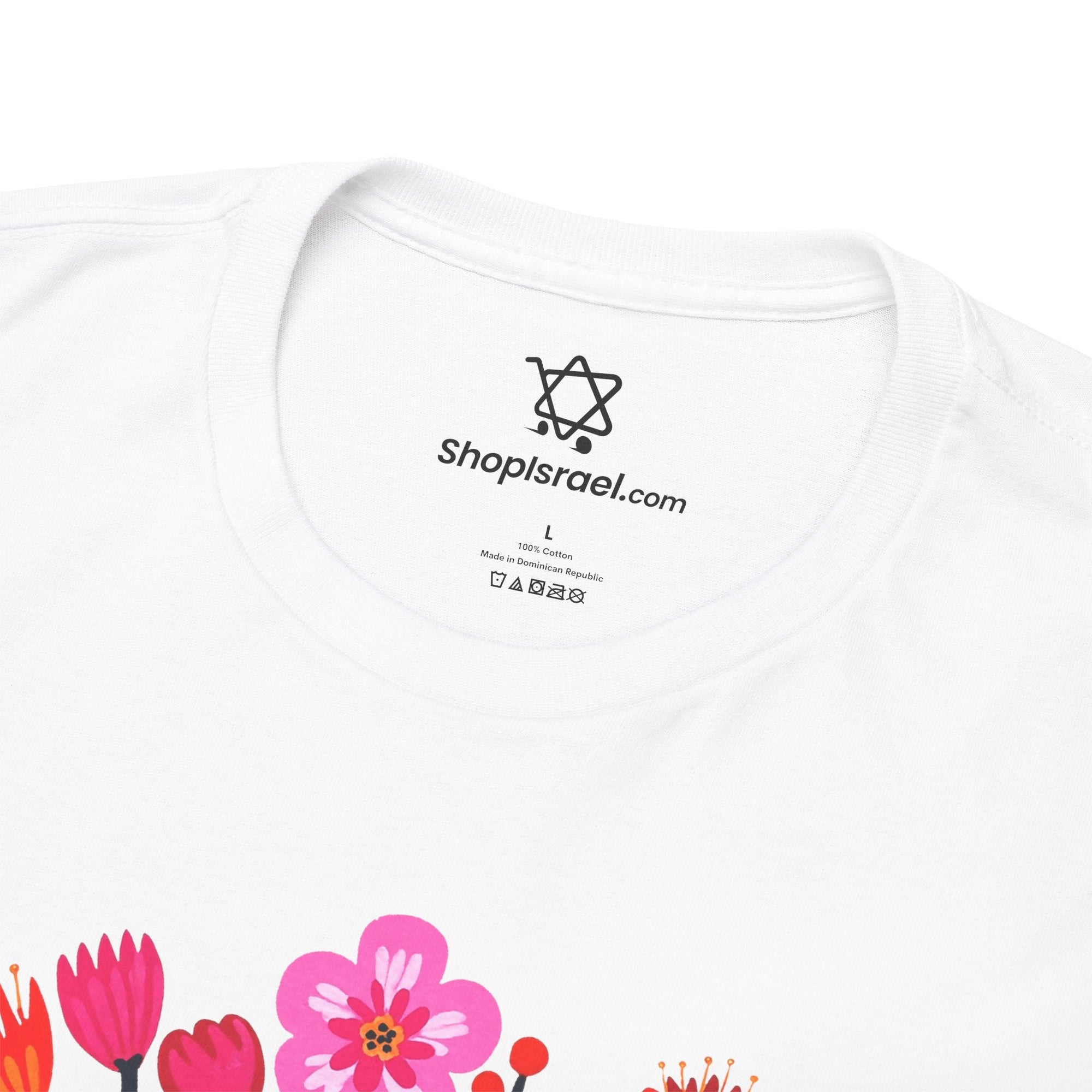 Flower Menorah T-Shirt - Shop Israel