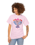 Flower Menorah T-Shirt - Shop Israel