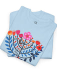 Flower Menorah T-Shirt - Shop Israel