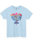 Flower Menorah T-Shirt - Shop Israel