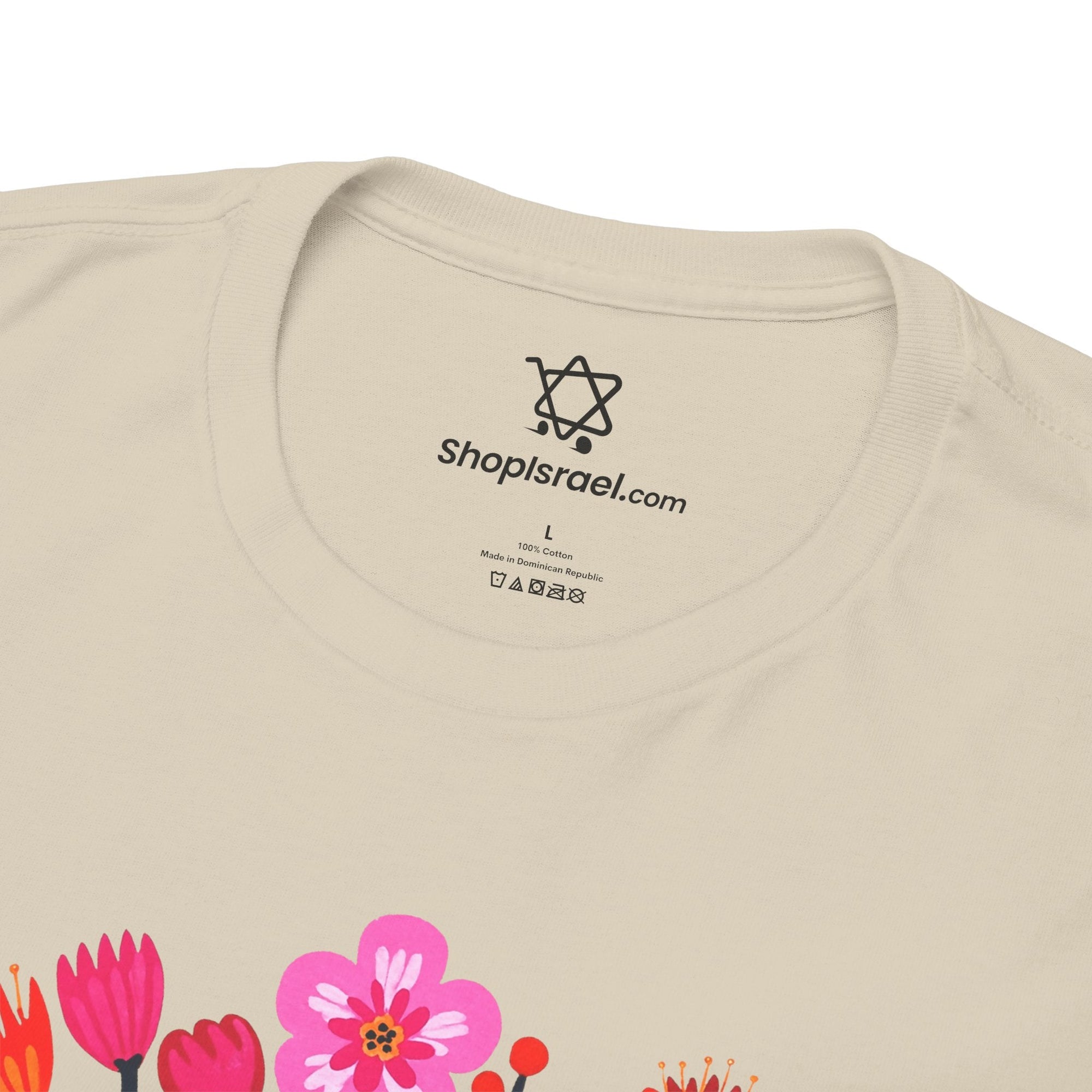 Flower Menorah T-Shirt - Shop Israel