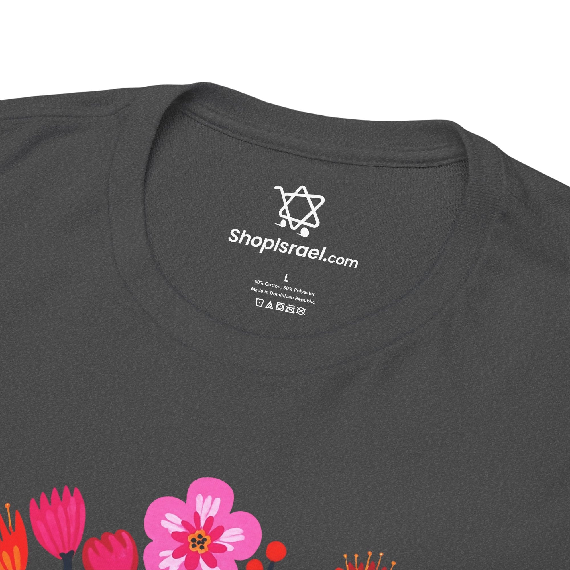 Flower Menorah T-Shirt - Shop Israel