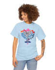 Flower Menorah T-Shirt - Shop Israel