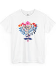 Flower Menorah T-Shirt - Shop Israel