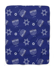 Hanukkah Menorah Sherpa Blanket - Shop Israel