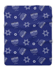 Hanukkah Menorah Sherpa Blanket - Shop Israel