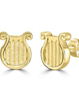 Harp Stud Earrings - Shop Israel