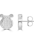 Harp Stud Earrings - Shop Israel