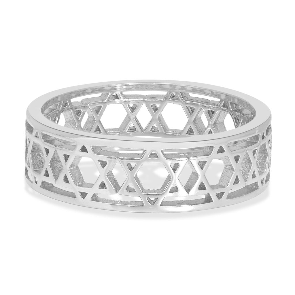 Infinity Band Star of David Ring - Shop Israel