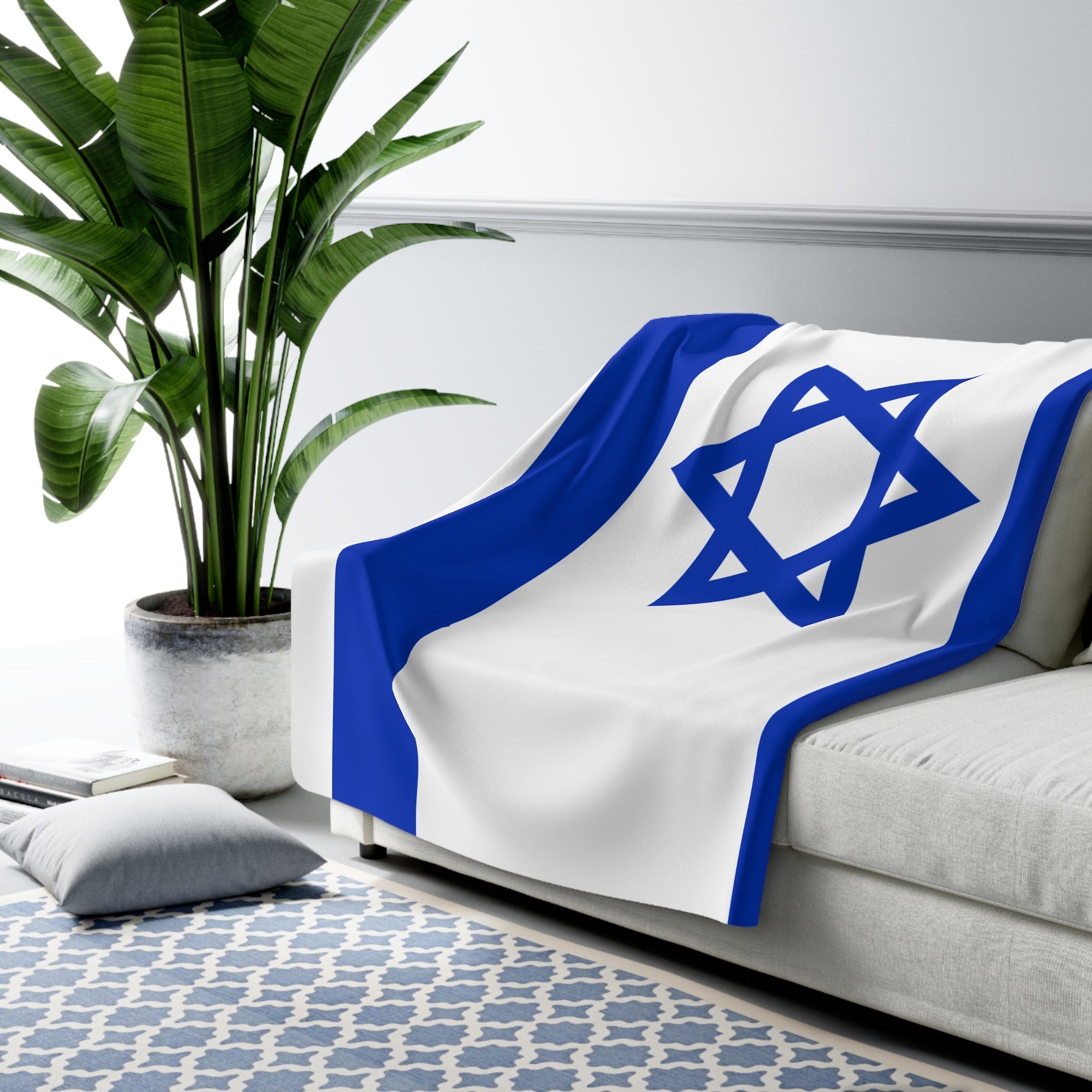 Israeli Flag Sherpa Blanket - Shop Israel