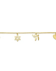 Jewish Symbols Charm Bracelet - Shop Israel