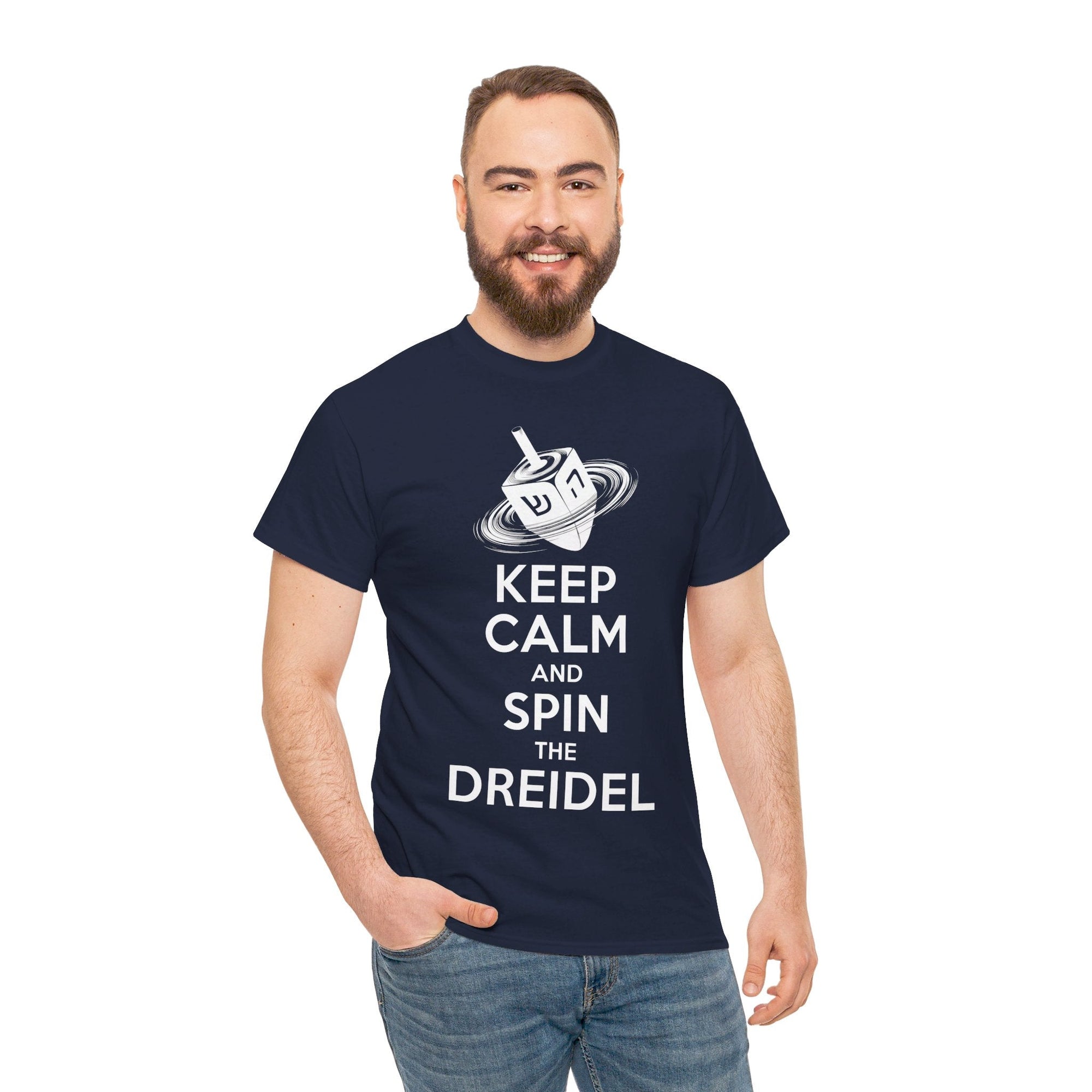 Keep Calm & Spin the Dreidel T - Shirt - Shop Israel