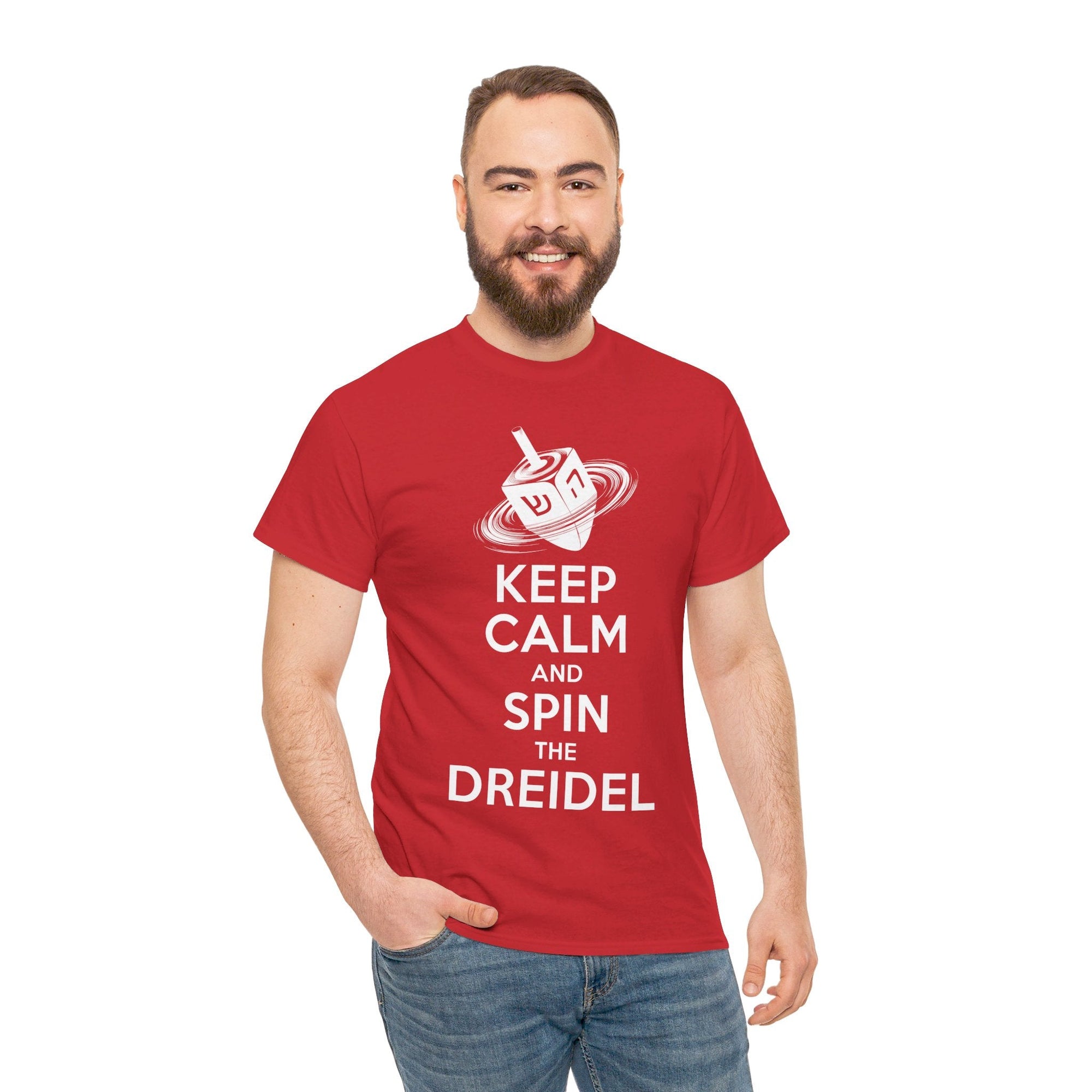 Keep Calm & Spin the Dreidel T - Shirt - Shop Israel