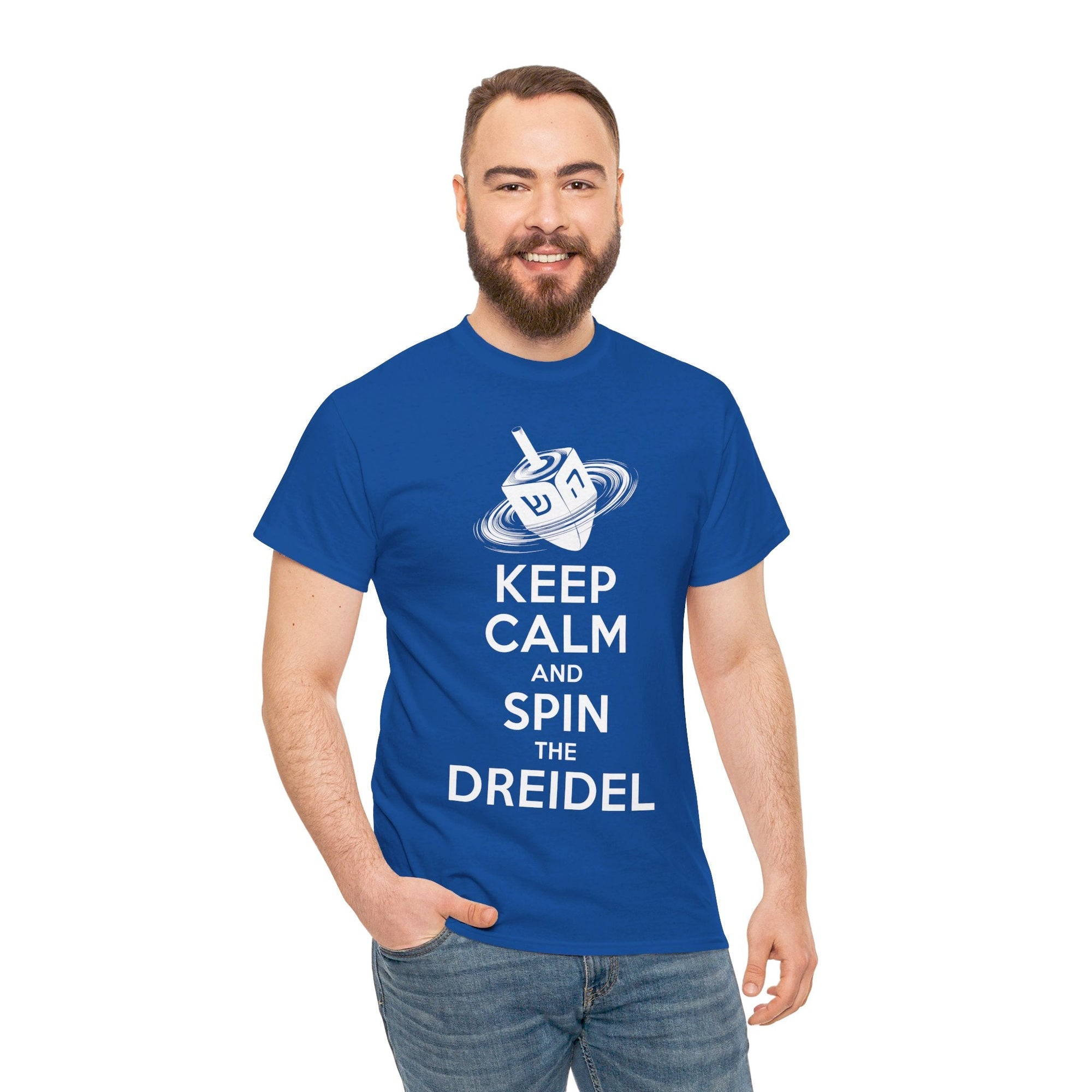 Keep Calm & Spin the Dreidel T - Shirt - Shop Israel