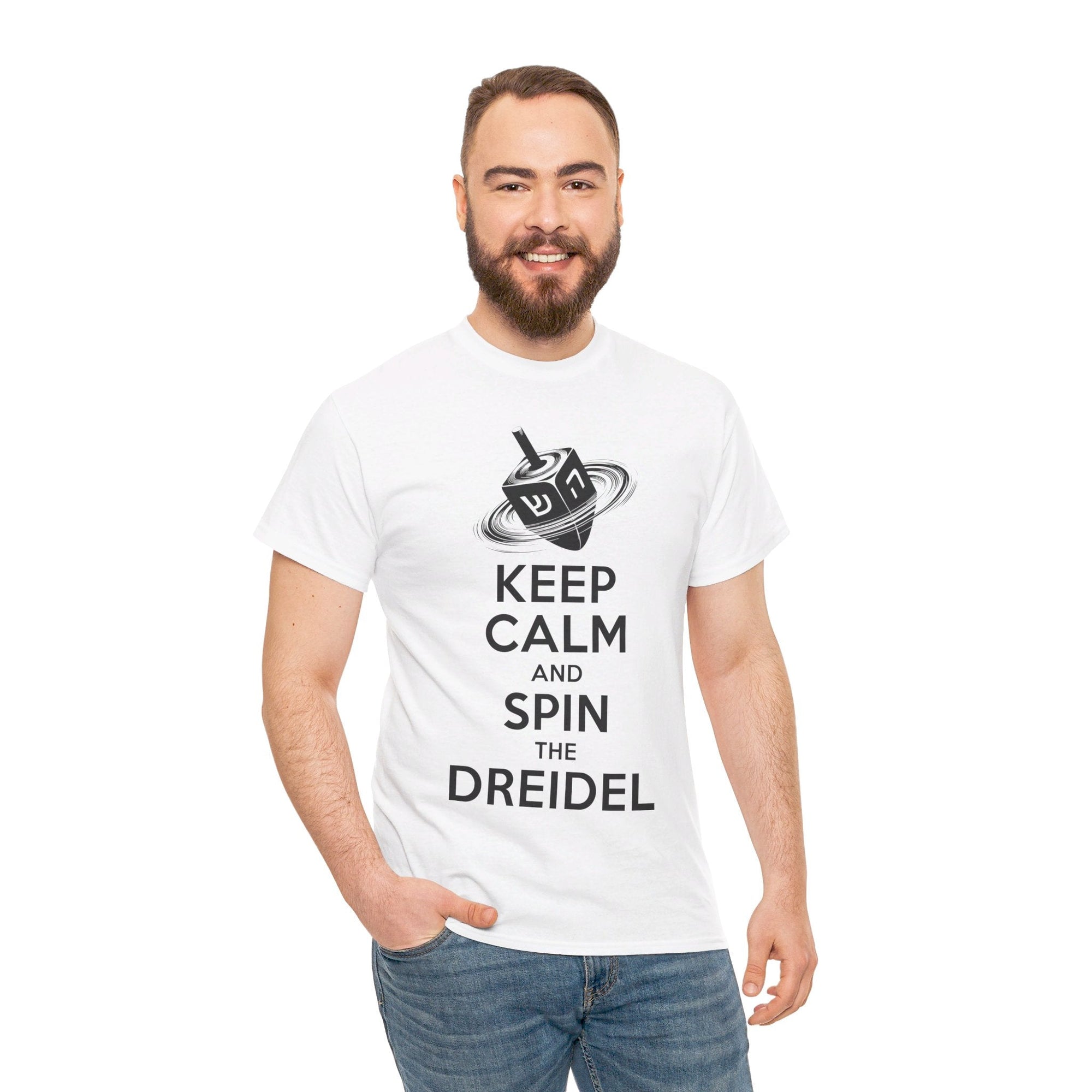 Keep Calm & Spin the Dreidel T - Shirt - Shop Israel