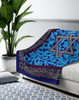 Magen David Tapestry Sherpa Blanket - Shop Israel