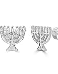 Menorah Stud Earrings - Shop Israel