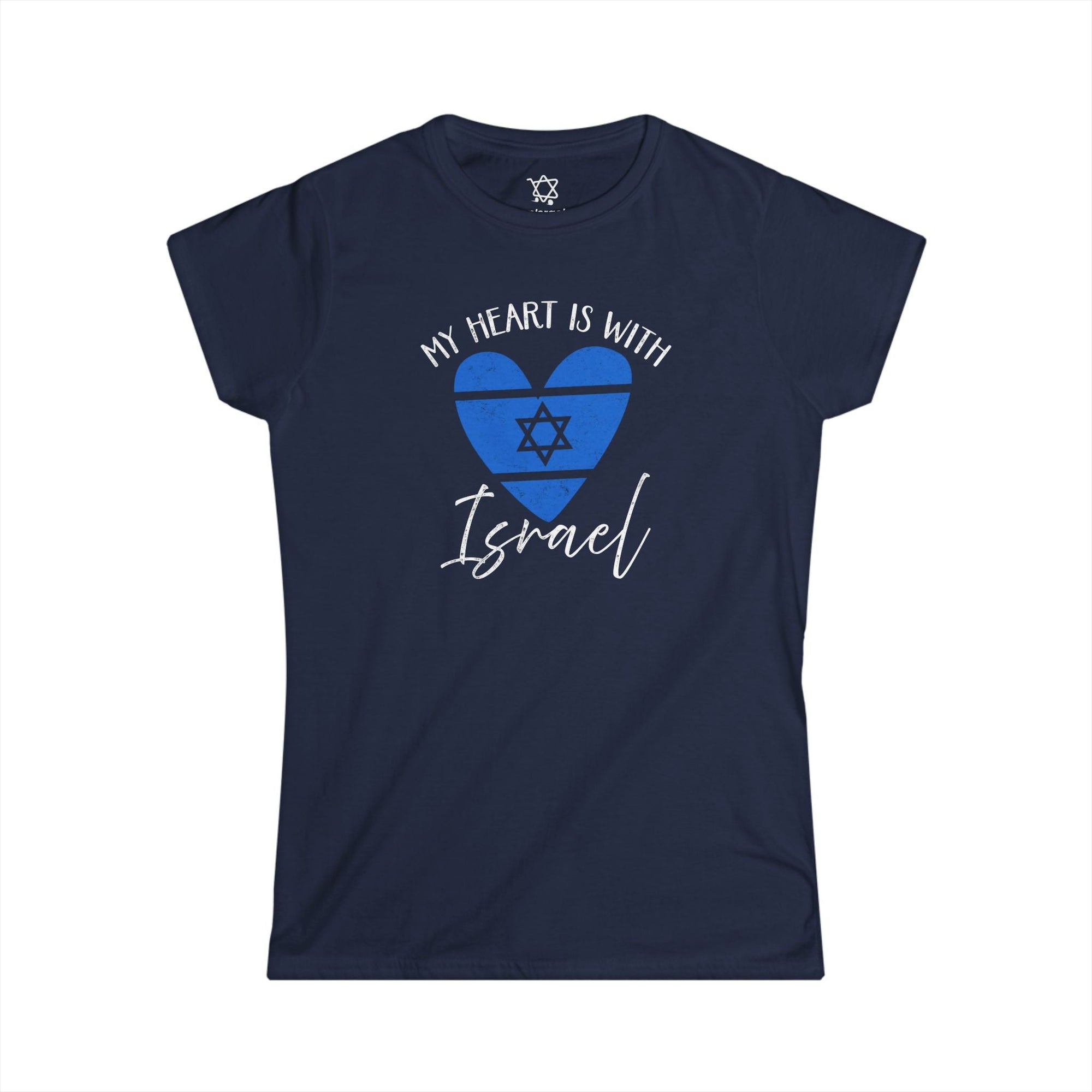 My Heart is with Israel Women's T-Shirt - Shop Israel