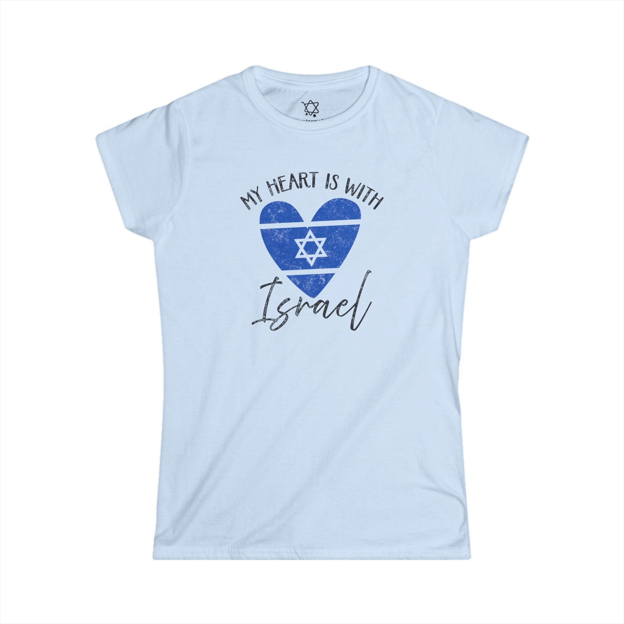 My Heart is with Israel Women's T-Shirt - Shop Israel