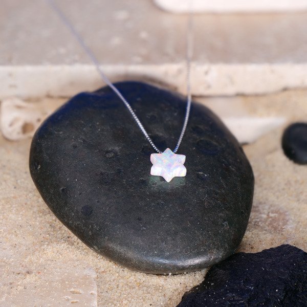 Opal Star of David Necklace - Shop Israel