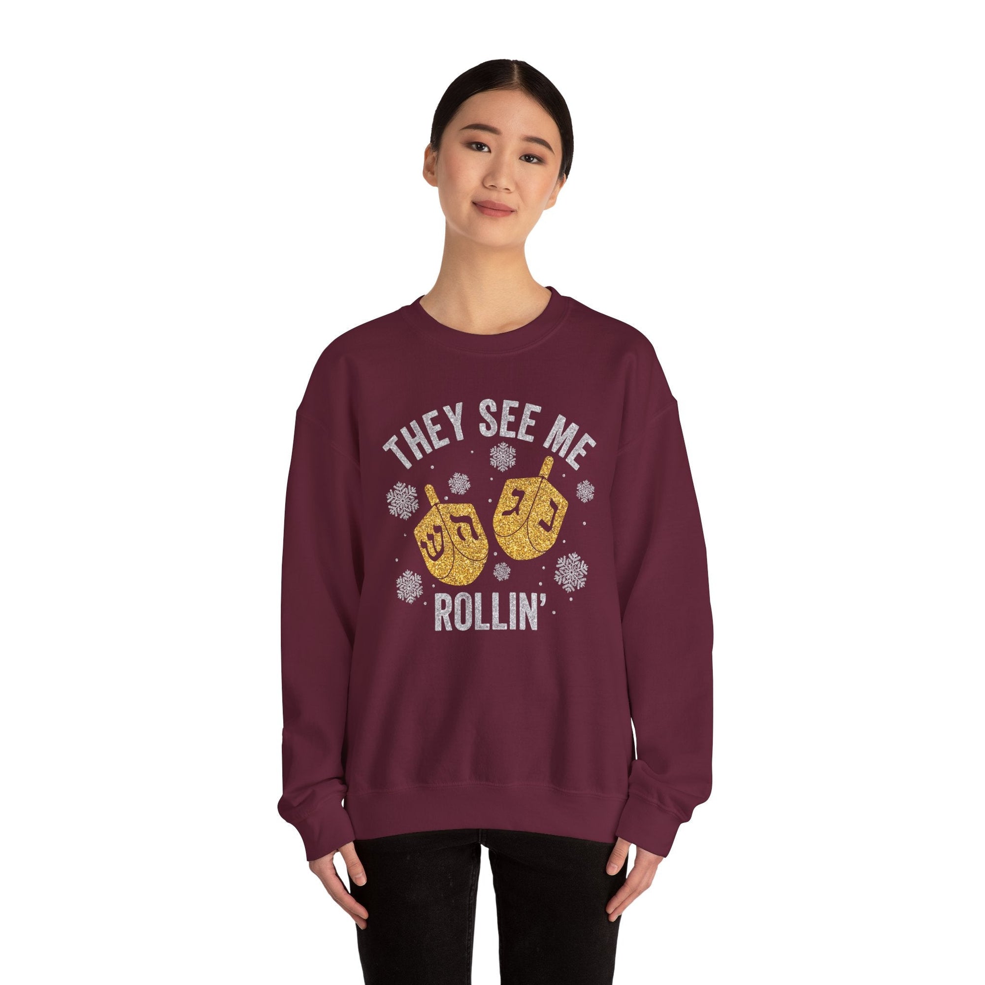 They See Me Rollin' Ugly Hanukkah Sweater - Shop Israel