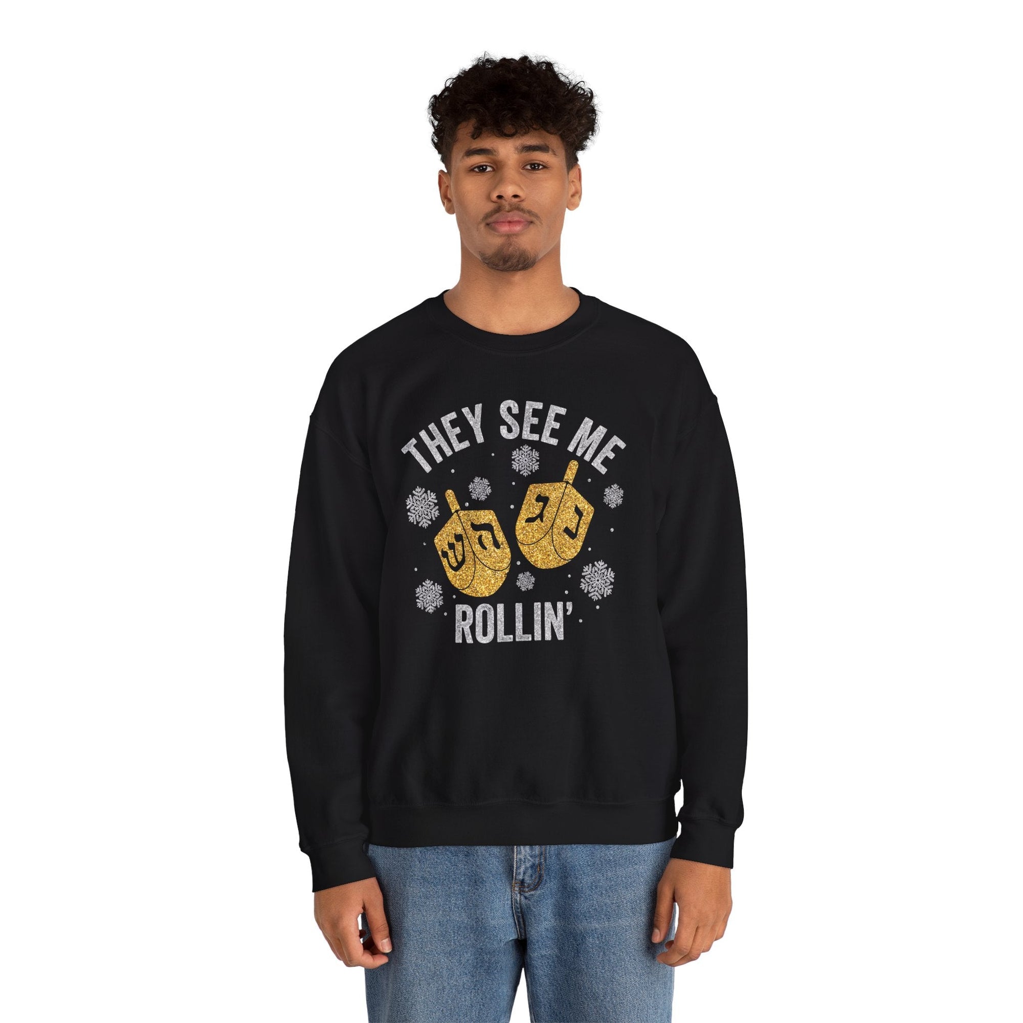 They See Me Rollin' Ugly Hanukkah Sweater - Shop Israel
