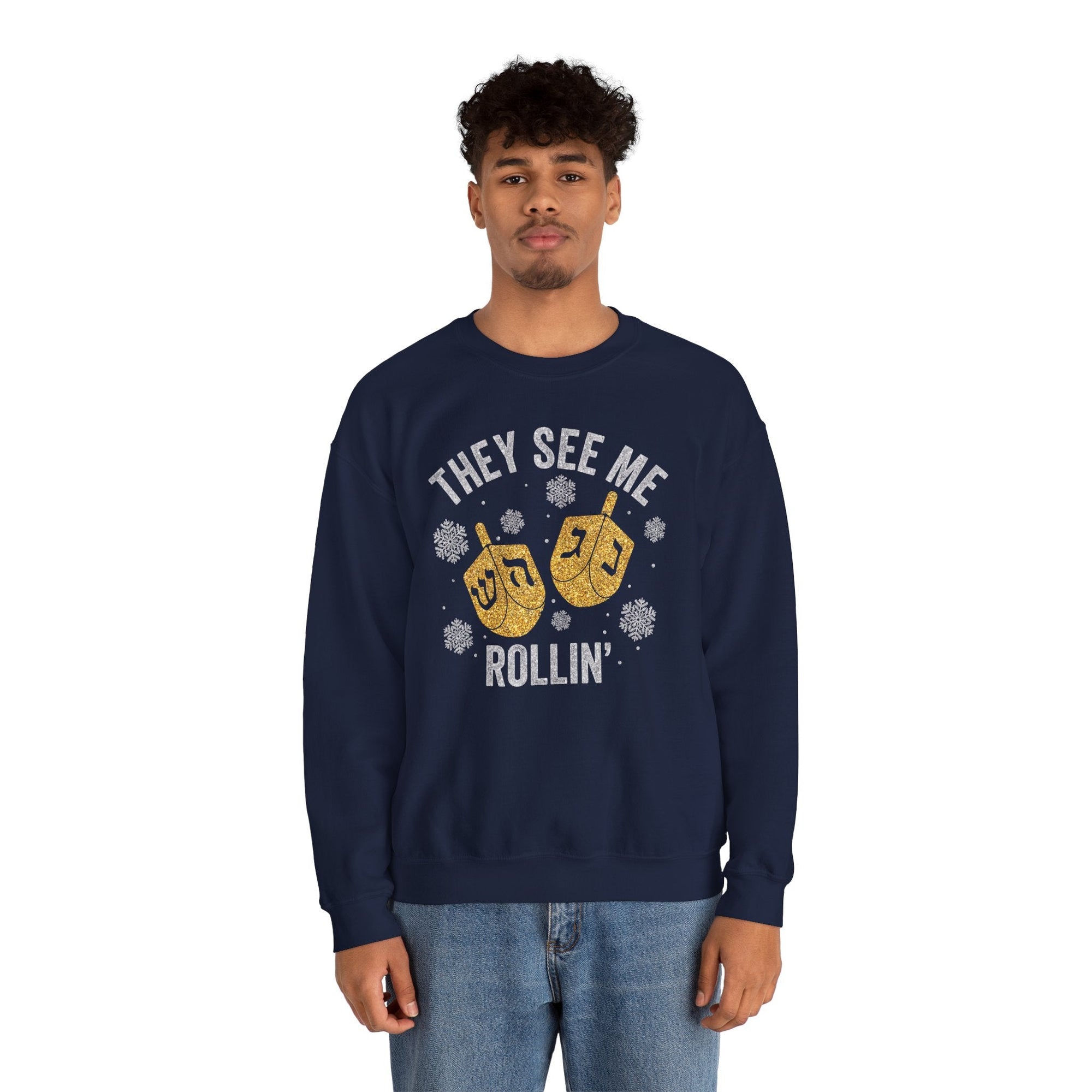 They See Me Rollin' Ugly Hanukkah Sweater - Shop Israel
