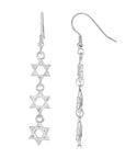 Triple Star of David Hanging Earrings - Shop Israel