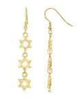 Triple Star of David Hanging Earrings - Shop Israel