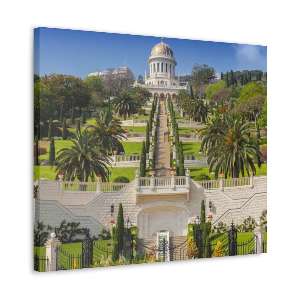Bahai Gardens premium canvas, a must-have for Israel lovers and home decorators - Shop Israel