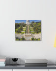 Stunning Bahai Gardens canvas art, capturing the beauty of Israel's UNESCO site - Shop Israel