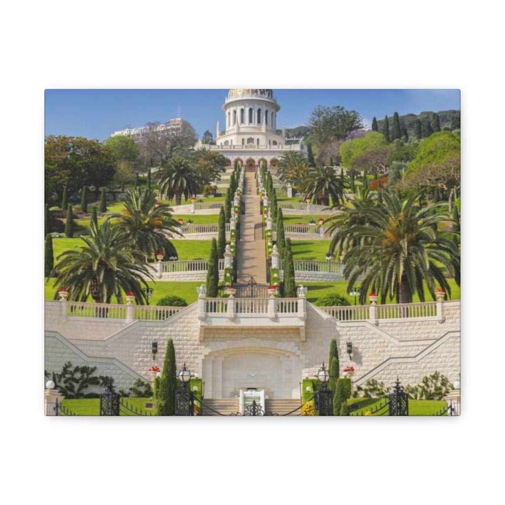 Shop Bahai Gardens canvas wall art from Israel's best online store - Shop Israel