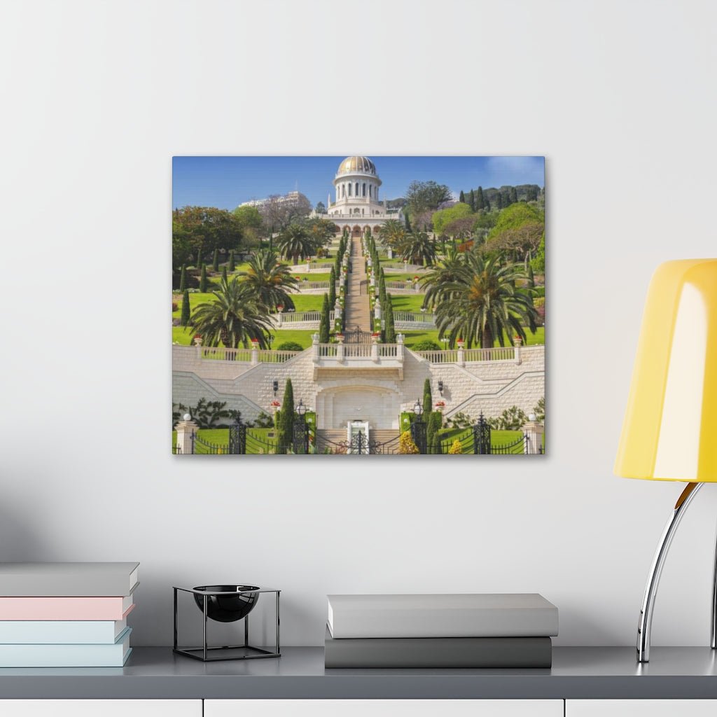 Bahai Gardens premium canvas, a must-have for Israel lovers and home decorators - Shop Israel