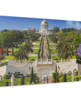 Elegant Bahai Gardens print, showcasing Haifa's breathtaking terraced gardens - Shop Israel
