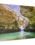 Shop Israel's best Ein Gedi canvas, showcasing the lush desert oasis landscape - Shop Israel