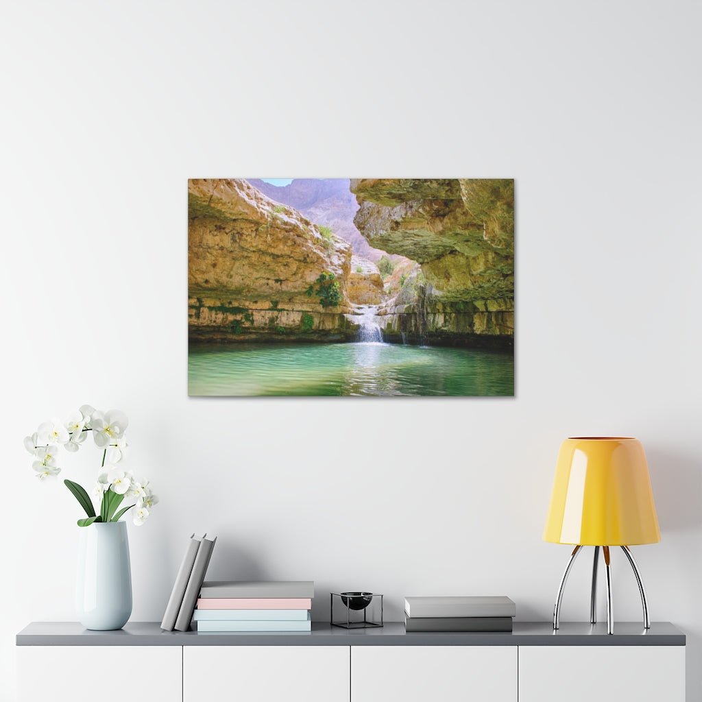 Support Israeli artists with this beautiful Ein Gedi premium canvas print - Shop Israel