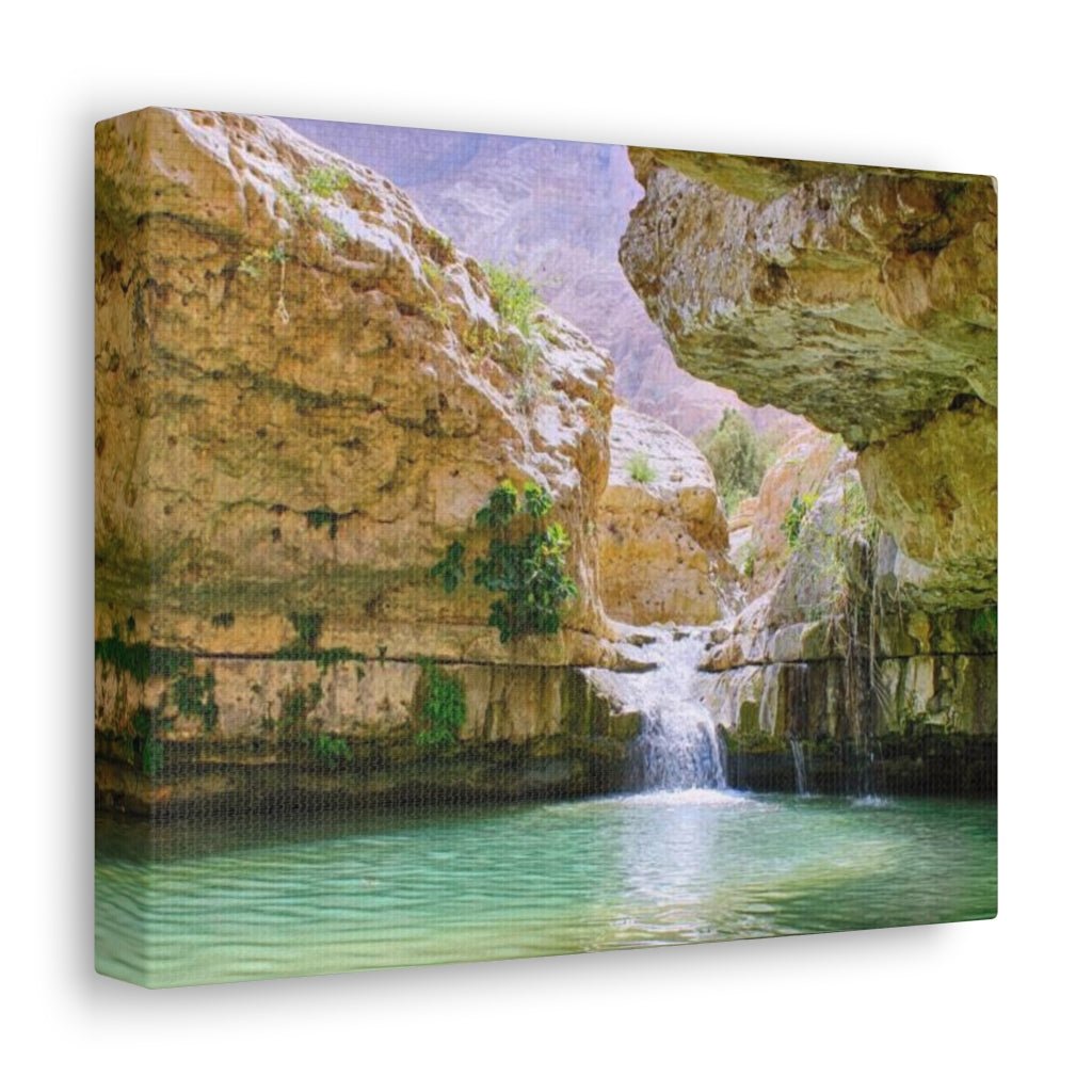 Breathtaking Ein Gedi nature reserve canvas, ideal for Israel online shopping lovers - Shop Israel